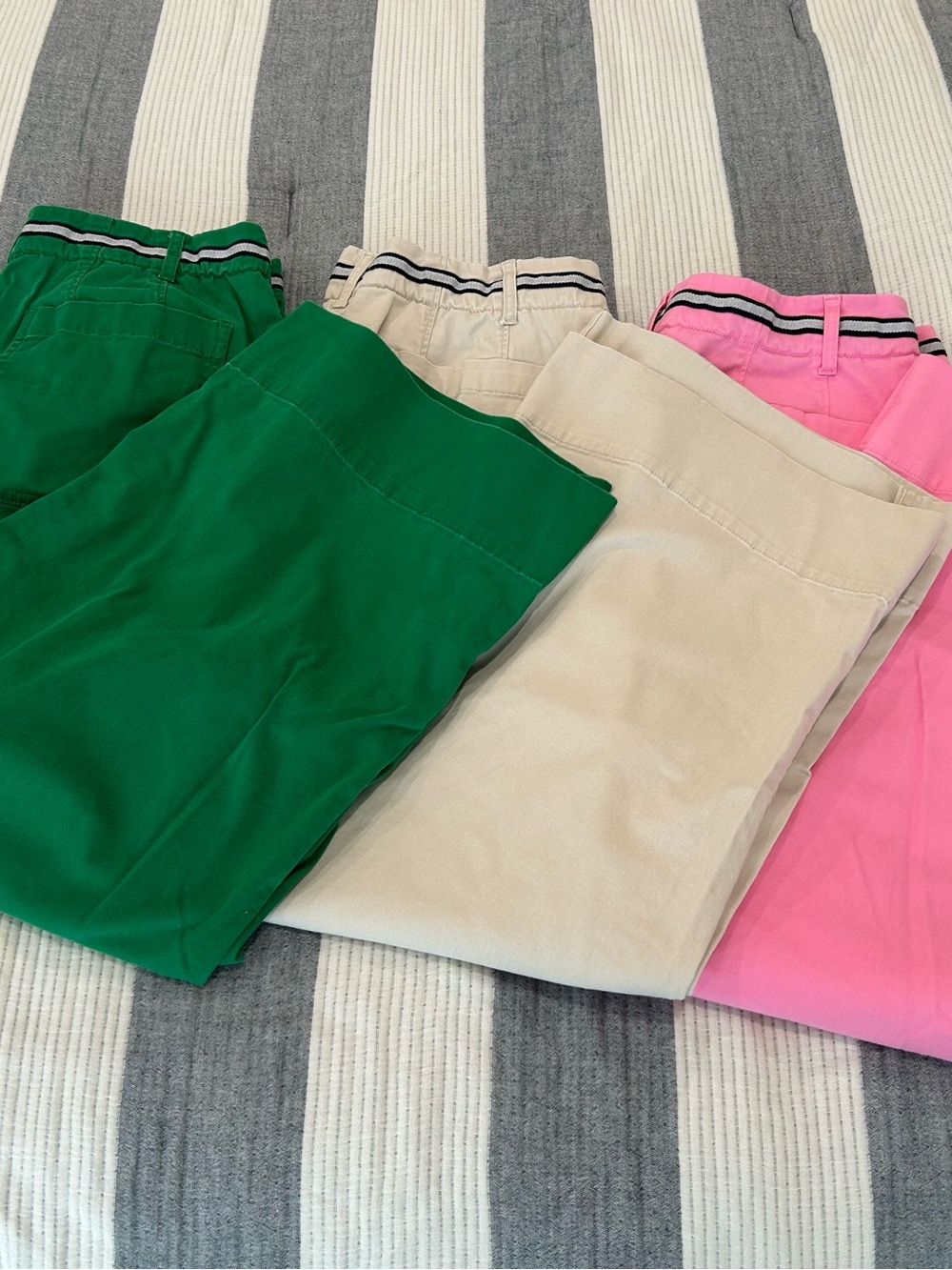 crown & ivy Pink, Cream & Green Cropped Chino Pants Trio - Picture 2 of 3